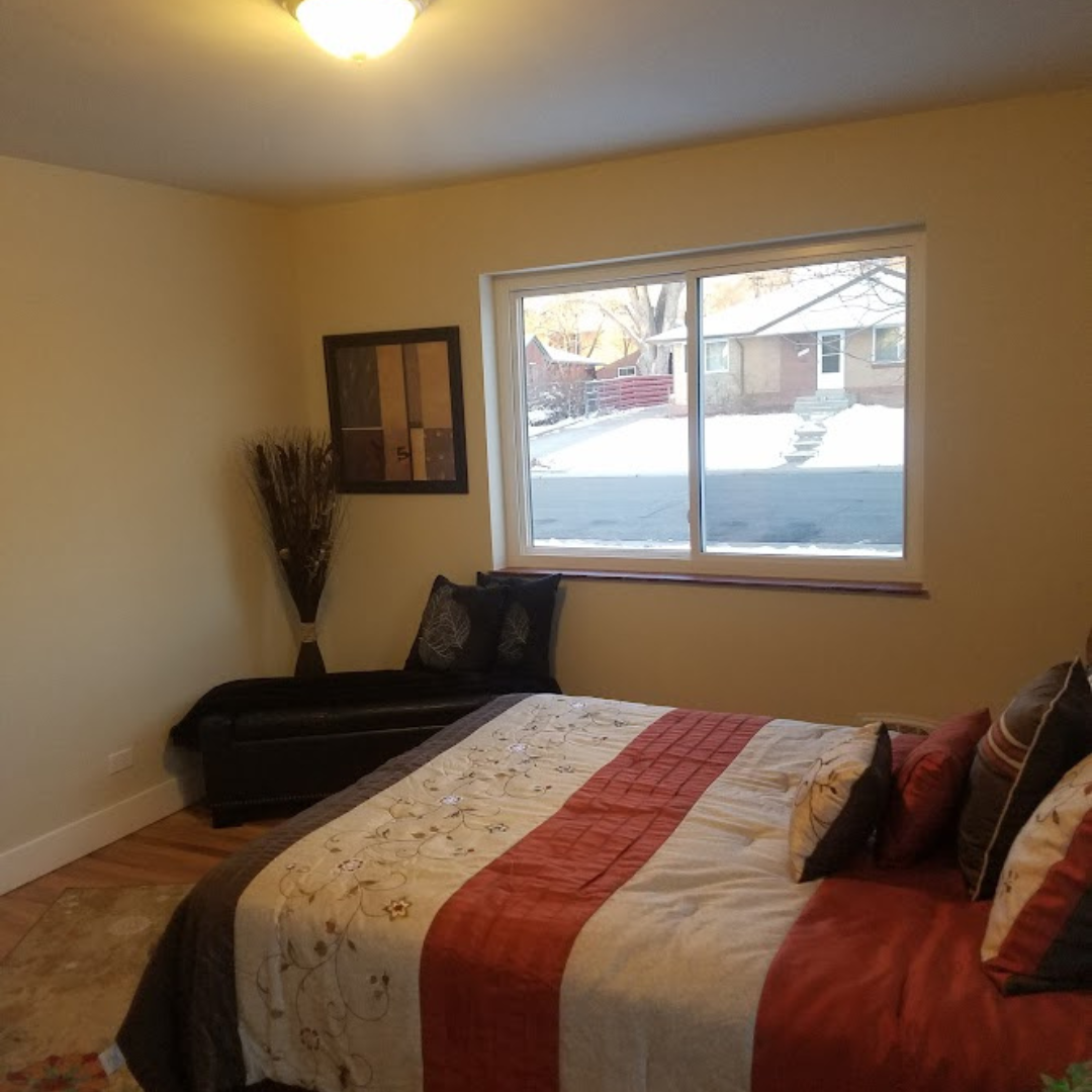 Modern bedroom remodeling project in Lakewood by LJ Handyman Services